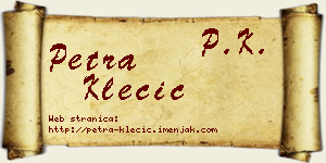 Petra Klecić vizit kartica